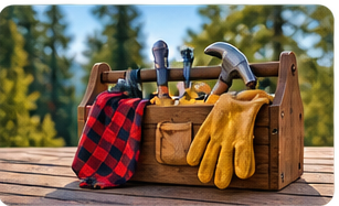 Toolbox photo illustrating project planning for a future quote request
